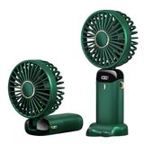 Rawrr 3000mA Mini draagbare ventilator, opvouwbare instelbare hoekventilator, 5 versnellingen, instelbare USB-oplaadbare handventilator, geschikt voor binnen en buiten (groen)