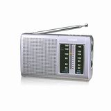HAEGER Goal draagbare FM-radio met telescopische antenne met 32 cm polsband, aansluiting voor hoofdtelefoon