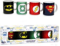 DC Comics Set of 4 Espresso Mugs - Multi colour, Aardewerk