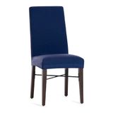 Eysa Set van 2 bi-elastische stoelhoezen met rugleuning, blauw, design Harlem