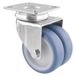 WAGNER Soft zwenkwiel/dubbele rol ECO - diameter 75 mm, bouwhoogte 100 mm, verzinkt staal, blauw/wit, aanschroefplaat 65 x 75 mm, draagkracht 100 kg - 03157701