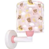 Dalber Wandlamp voor kinderen, baby, teddybeer, roze, wolken, 41579S, E27