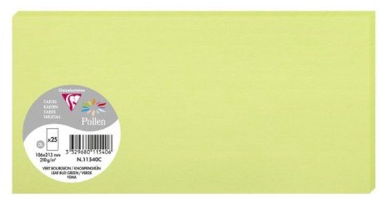 Clairefontaine knopgroen envelop met puntklep