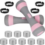 Bol 2x Haltères réglables 3-en-1 - Haltères 1-2KG/2.2-4.4lbs avec 8 poids libres de 250g/0.55lbs - Convient aux hommes/femmes - Équipement de fitness pour entraînement à domicile, gym et Pilates ensemble d'haltères