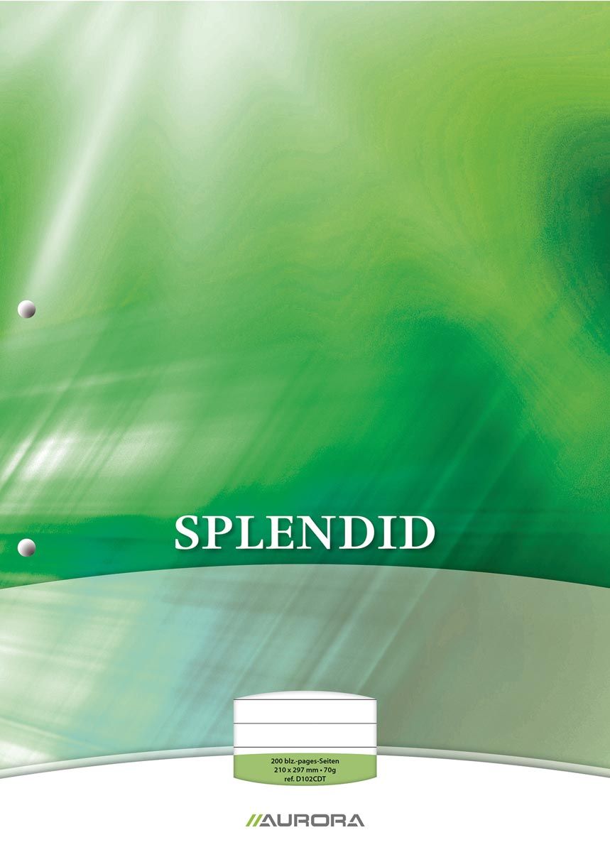 Aurora Cursusblok splendid 2 rings lijn 100 vel 70 gr