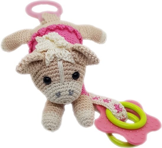 Per il Bambino Maxicosy hanger Veulen - Baby - Speelgoed - Handgemaakt - Maxi-Cosi - Veulen - Paard