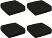 vidaXL - Coussin d'assise - 4 pièces - Noir - 100% Polyester