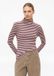 s.Oliver Pull à col roulé rayé pour femme Coupe ajustée Bordeaux Coton Taille 36