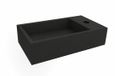Wiesbaden Lotte lavabo droit 40 x 22 x 10 cm solid surface noir mat