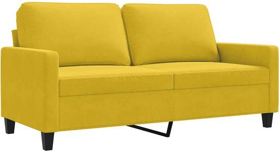vidaXL Tweezitsbank 140 cm fluweel geel