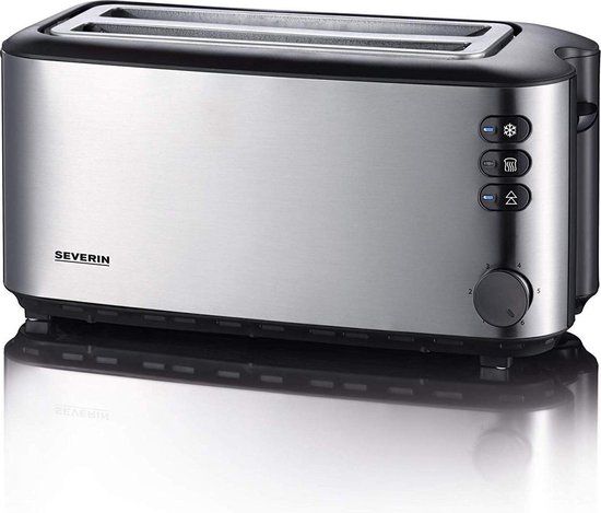 - SEVERIN AT 2509 Automatik-Toaster - Edelstahl/schwarz