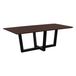 QUVIO Eettafel Sofia - Rechthoekig - W-Poot - FSC®-gecertificeerd mangohout - 220x110 cm - Walnoot bruin