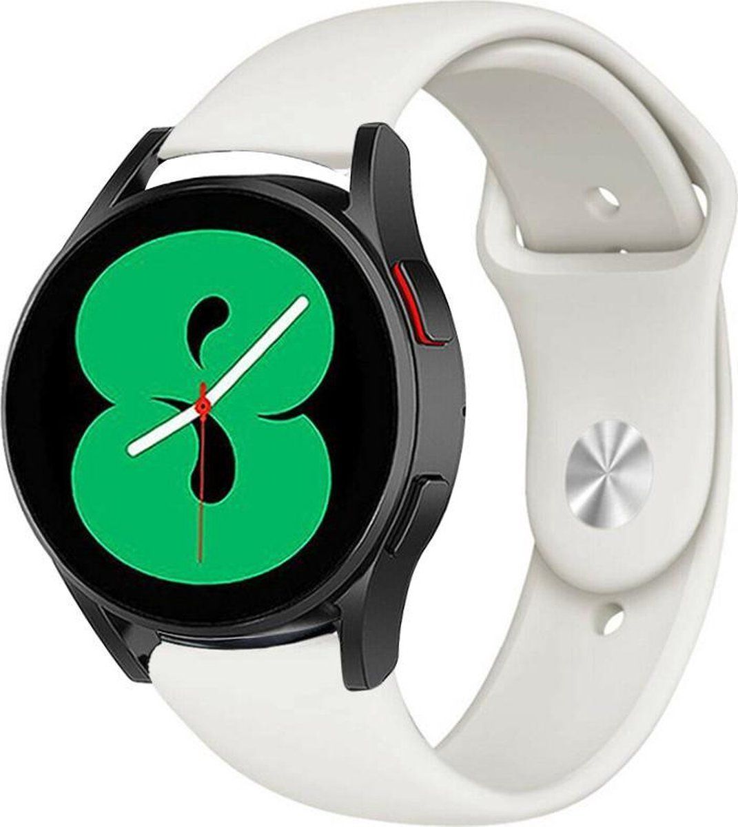 Strap-it Samsung Galaxy Watch 4 - 40mm sport band - wit