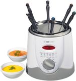 Clatronic FFR 2916 - Mini friteuse 1L - 6 fourchettes à fondue