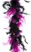 Funny Fashion Carnaval verkleed boa met veren - zwart/roze - 200 cm