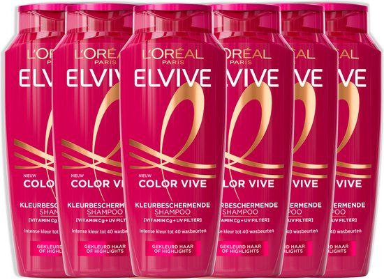 L'Oréal Paris Elvive Color Vive Shampoo - 6 x 250ml - For Colored Hair