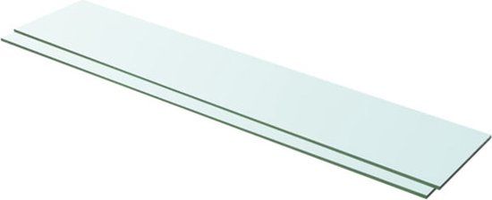 vidaXL Wandplanken - Glazen Schappen - 2 stuks - 100x20 cm - Transparant