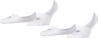 Burlington Everyday 2-Pack onzichtbaar effen katoen multipack footies heren wit - maat 41-42