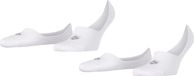 Burlington Everyday 2-Pack onzichtbaar effen katoen multipack footies heren wit - maat 41-42
