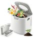 Composteur de cuisine électrique, 4 litres, blanc, avec filtres à charbon