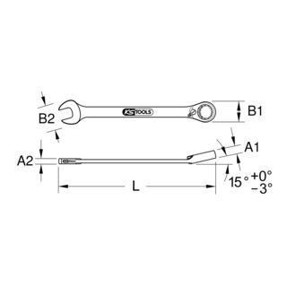 KS Tools geARplus ratelringsleutel, verstelbaar, 6mm