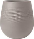 Villeroy & Boch Collier Vaas - Taupe - Porselein - 22.5 cm