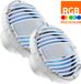 Hertz HMX 8-LD-TW - 8" Marine high performance coax speakers blanc RGB LED, set de 2