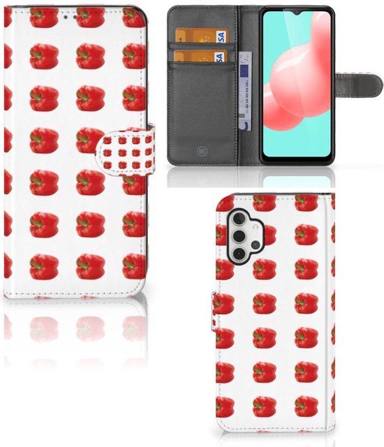 B2Ctelecom Book Case Samsung Galaxy A32 5G - Paprika Red - 3 Cards