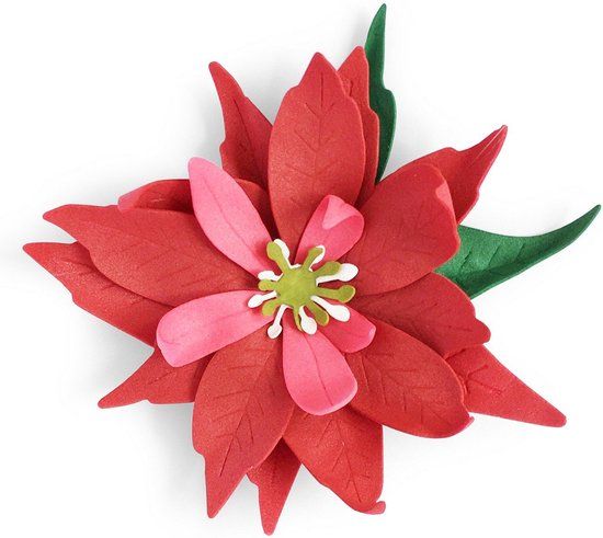Merkloos Sizzix Thinlits Die Set Poinsettia Flower 7pcs