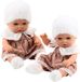 Lean Toys poupée bébé robe beige chapeau col chaussettes