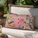 Anna's collection buitenkussen bloem - roze - 30 x 50 cm - Water en UV bestendig