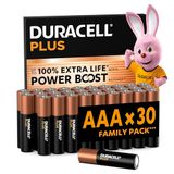 DURACELL Plus AAA Alkaline batterijen, 30 Stuks, 1.5V, LR03