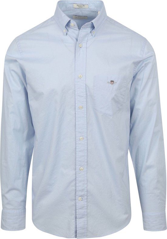 Gant Casual Overhemd Poplin Lichtblauw - Heren XL - Regular-fit