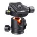 K&F Concept Kogelkop schroefkop 3/8 inch aluminium kogelkop adapter 360° draaibaar met snelplaat 1/4 inch maximale belasting 10 kg voor statief en camera