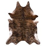 Bedrukt Rugs Tapijt Kunstleer Imitatie rundleer , G5072-1Bru 180x220 cm