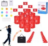 VEVOR Garden Golf Game, Draagbaar 9-Holes Golfspel In Emmer voor Kinderen en Volwassenen