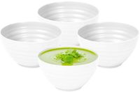 Plasticforte Soepkommen - 8x - Ivoorwit - Kunststof - 15 cm Diameter - 8 cm Hoogte