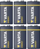 Varta Energy Alkaline pile - 6x - 9V - pile bloc - LR61