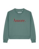 Watapparel Sweatshirt 'Amore' groen / merlot