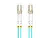 Lanberg Glasvezelkabel LC/UPC naar LC/UPC MM Duplex OM3 3m Aqua-kleur