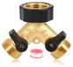 Laiton Robinet Raccord Tuyau d'Arrosage Séparateur Y Valve 2 voies