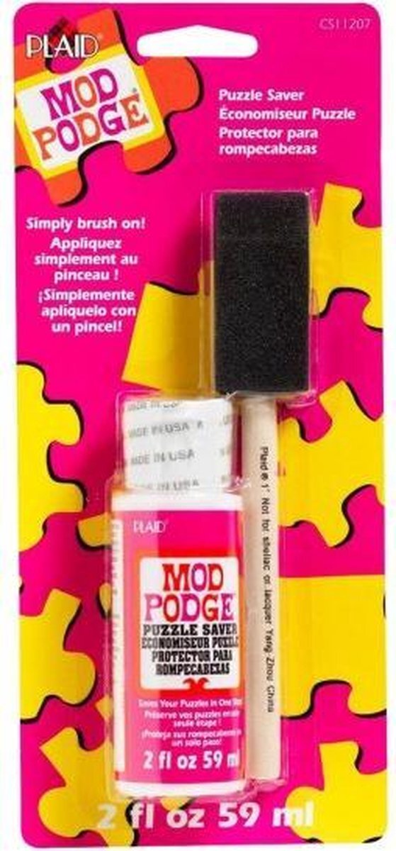 Mod Podge Decoupage Lijm/sealer/finish - Puzzel Lijm en Borstel - 59ml