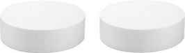 Glorex Hobby Glorex Piepschuim figuren - 2x stuks - schijf - rond - 25x7 cm - styrofoam vormen