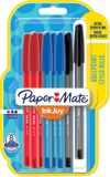 Paper Mate InkJoy 100ST-balpennen | Medium Punt (1,0 mm) | Zwarte, Blauwe en Rode inkt | 8 stuks