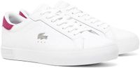Lacoste Powercourt Sneakers Dames Wit - Paars Leer Maat 39.5