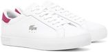 Lacoste Powercourt Sneakers Dames Wit - Paars Leer Maat 39.5