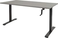 Schaffenburg Zit Sta bureau - Slinger 120x80 grijs - zwart frame