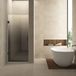 Wiesbaden Less Porte de douche - Gauche - 80x200cm - Verre de sécurité 8mm - Clair à Verre fumé miroir - Gunmetal - Revêtement Nano Anticalcaire