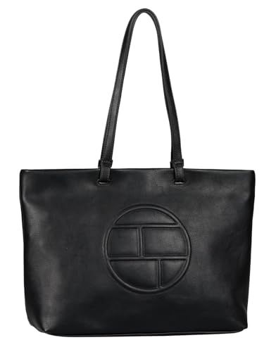 TOM TAILOR Rosabel Shopper Schoudertas voor dames, zwart, 39,5x12x28, 003613