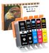 D&C 5X cartouches d'imprimante, compatibles avec Canon PGI-525 CLI-526, pour Canon Pixma IP4840, IP4850, IP4900, MG5140, MG5150, MG5240, MX710, MX715, MG6100, MG6150, MG6200, IP4950, IX6550, MG5250, MG5300, MG5340, MG5350, MG6250